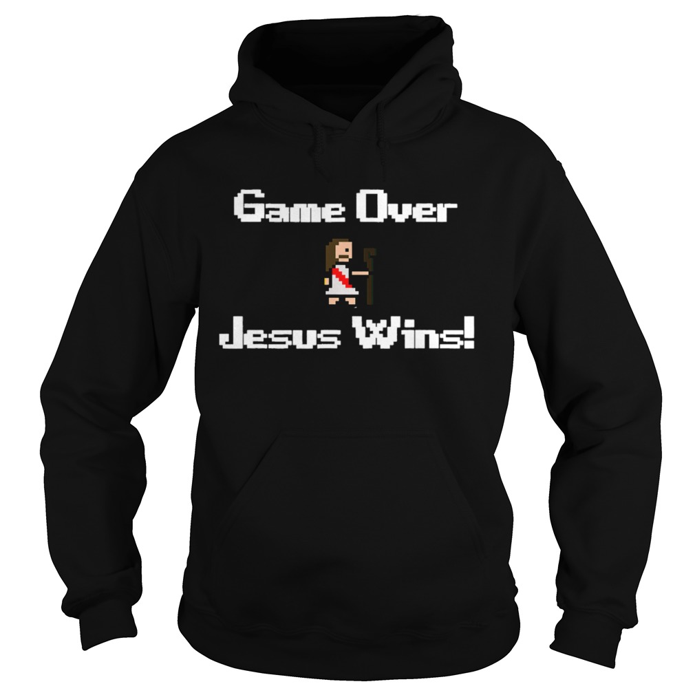 Game over Jesus wins gaming faith bible Hoodie