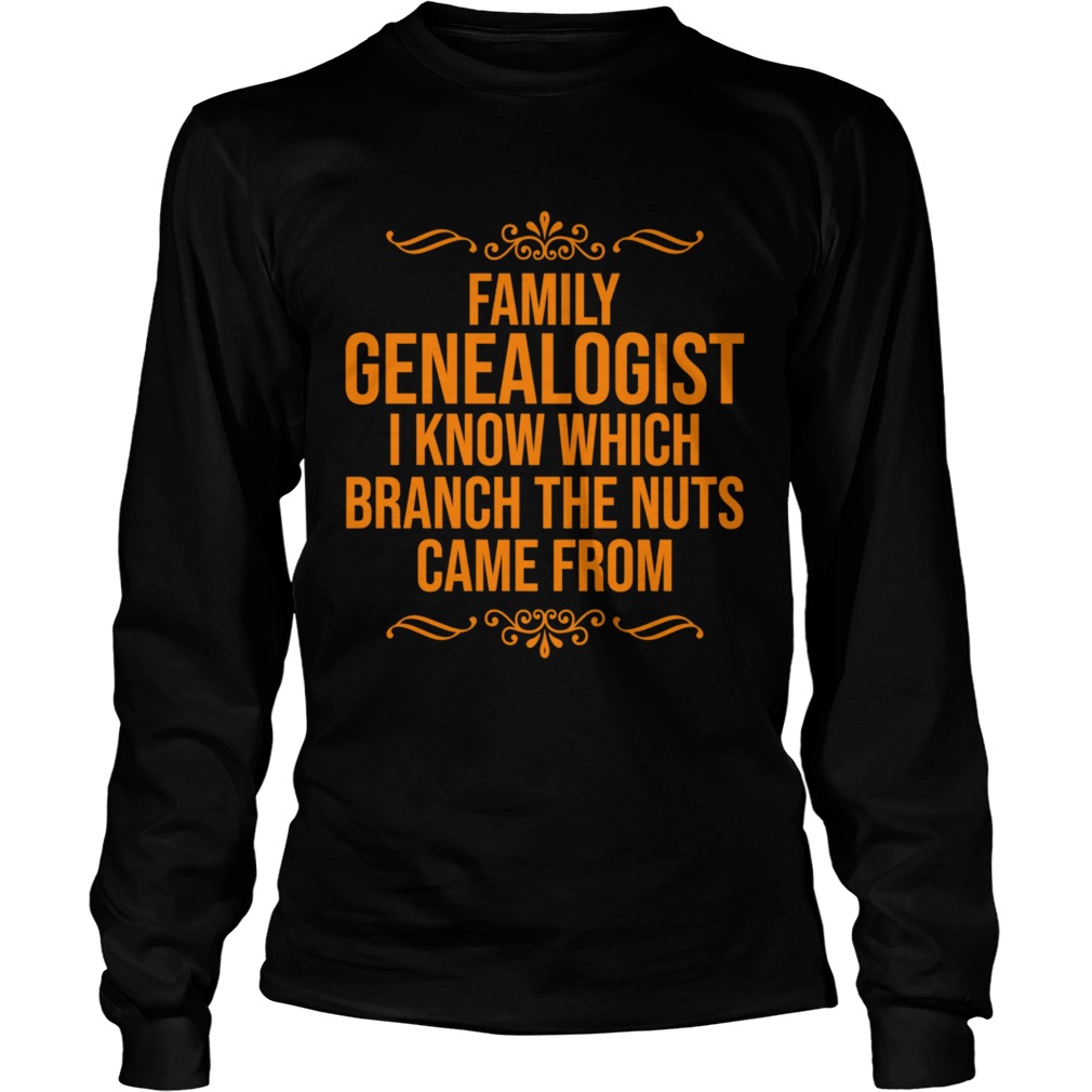 Genealogy Cute History Genealogist Long Sleeve