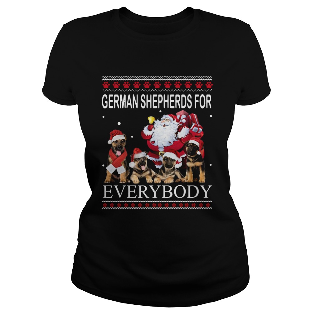 German Shepherds For Everybody Santa Claus Ugly Christmas Classic Ladies