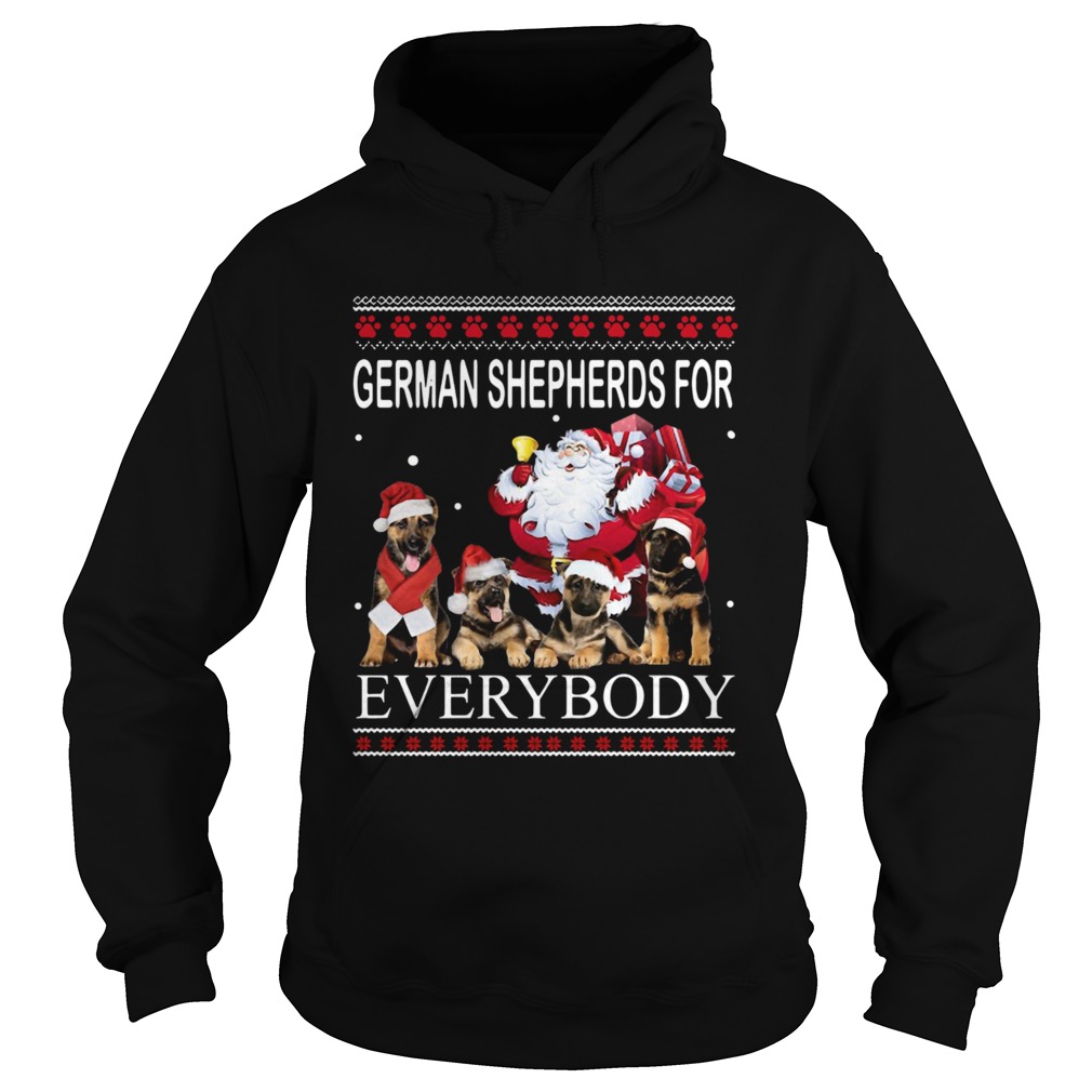 German Shepherds For Everybody Santa Claus Ugly Christmas Hoodie