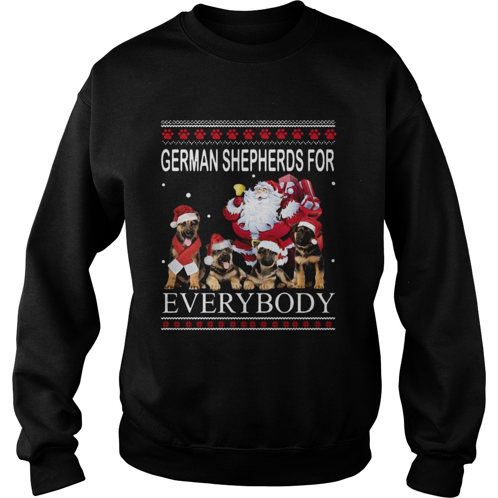 German Shepherds For Everybody Santa Claus Ugly Christmas Sweatshirt