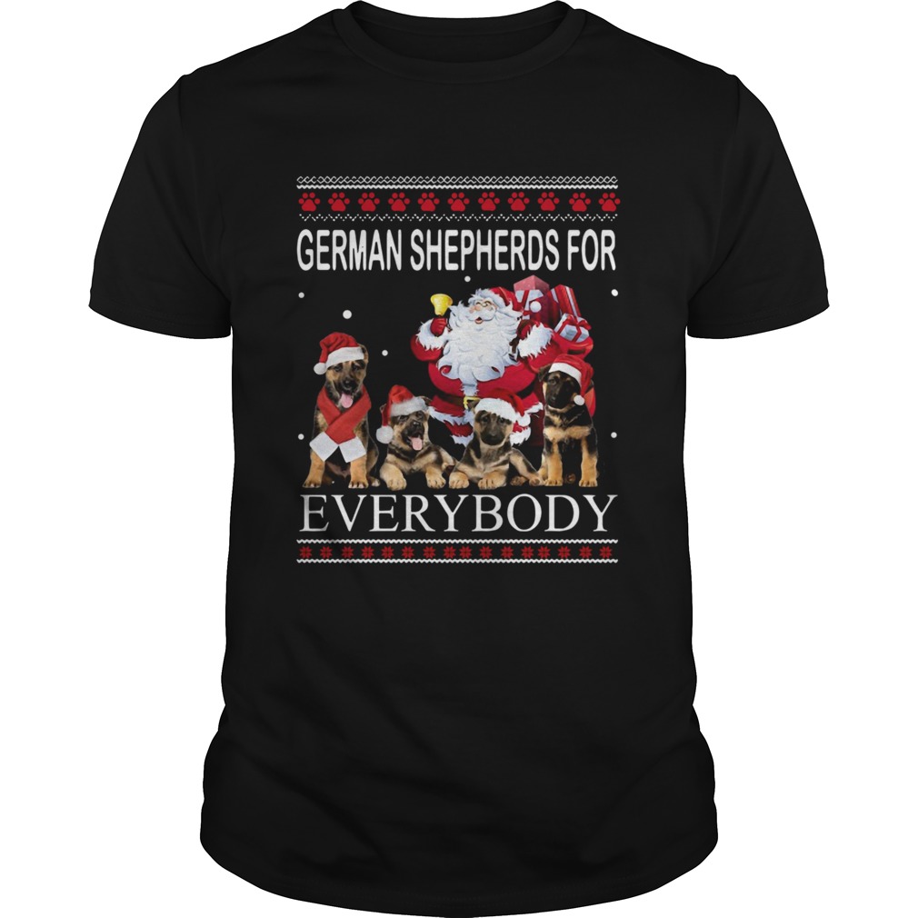 German Shepherds For Everybody Santa Claus Ugly Christmas shirt