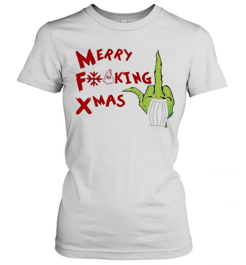 Grinch Hand Merry Fucking Xmas Christmas T-Shirt Classic Women's T-shirt