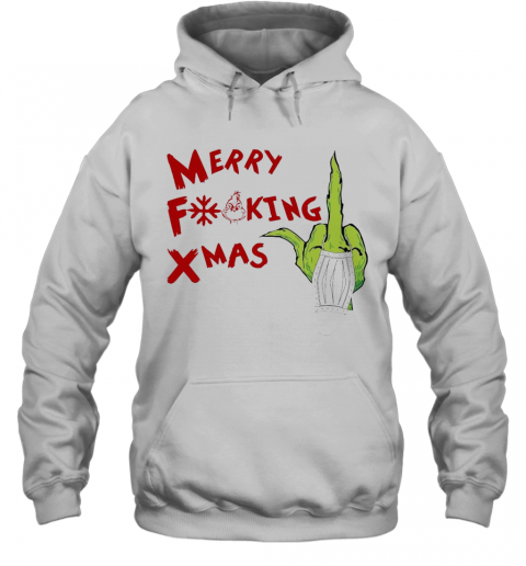 Grinch Hand Merry Fucking Xmas Christmas T-Shirt Unisex Hoodie