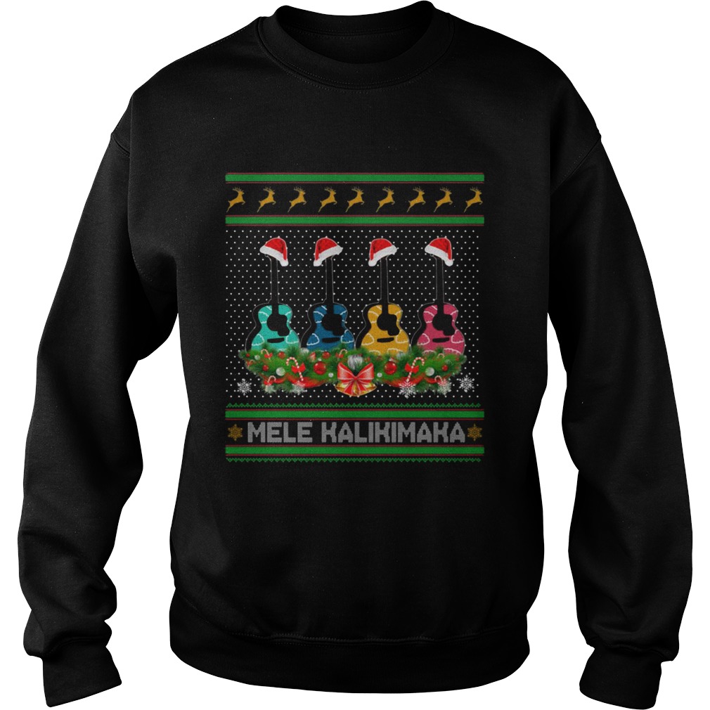 Guitar Mele Kalikimaka Christmas Sweatshirt