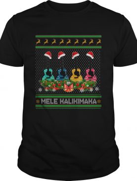 Guitar Mele Kalikimaka Christmas shirt