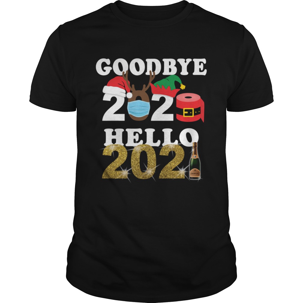 Happy New Year Goodbye 2020 Hello 2021 Face Mask Champagne shirt