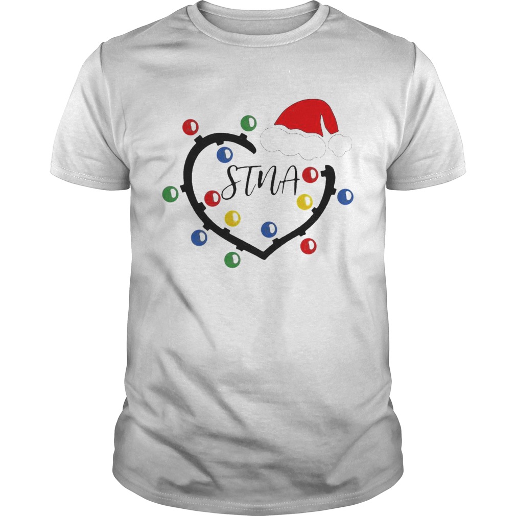 Heart Santa Stna Light Christmas shirt