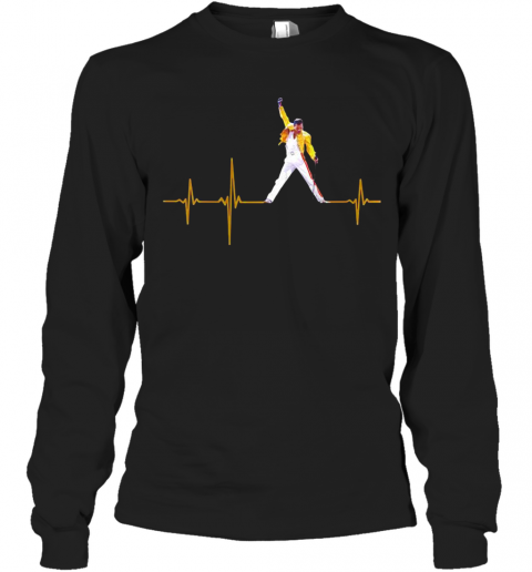 Heartbeat Freddie Mercury T-Shirt Long Sleeved T-shirt 