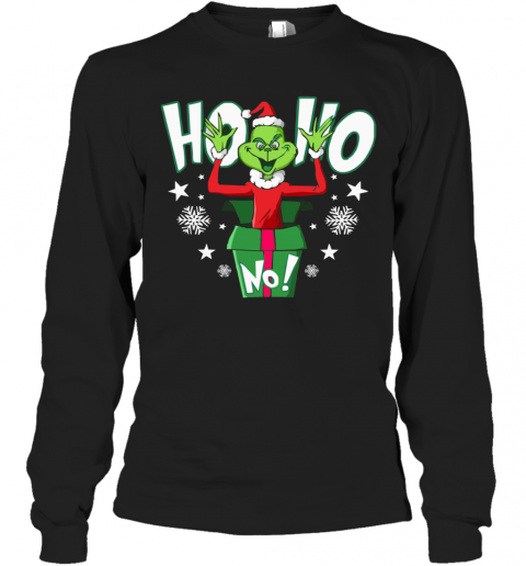 Ho Ho Christmas Grinch T-Shirt Long Sleeved T-shirt 
