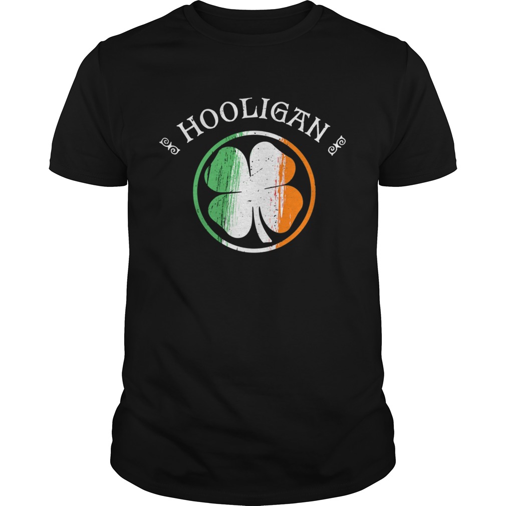 Hooligan Irish Shamrock Flag St Patricks Day shirt