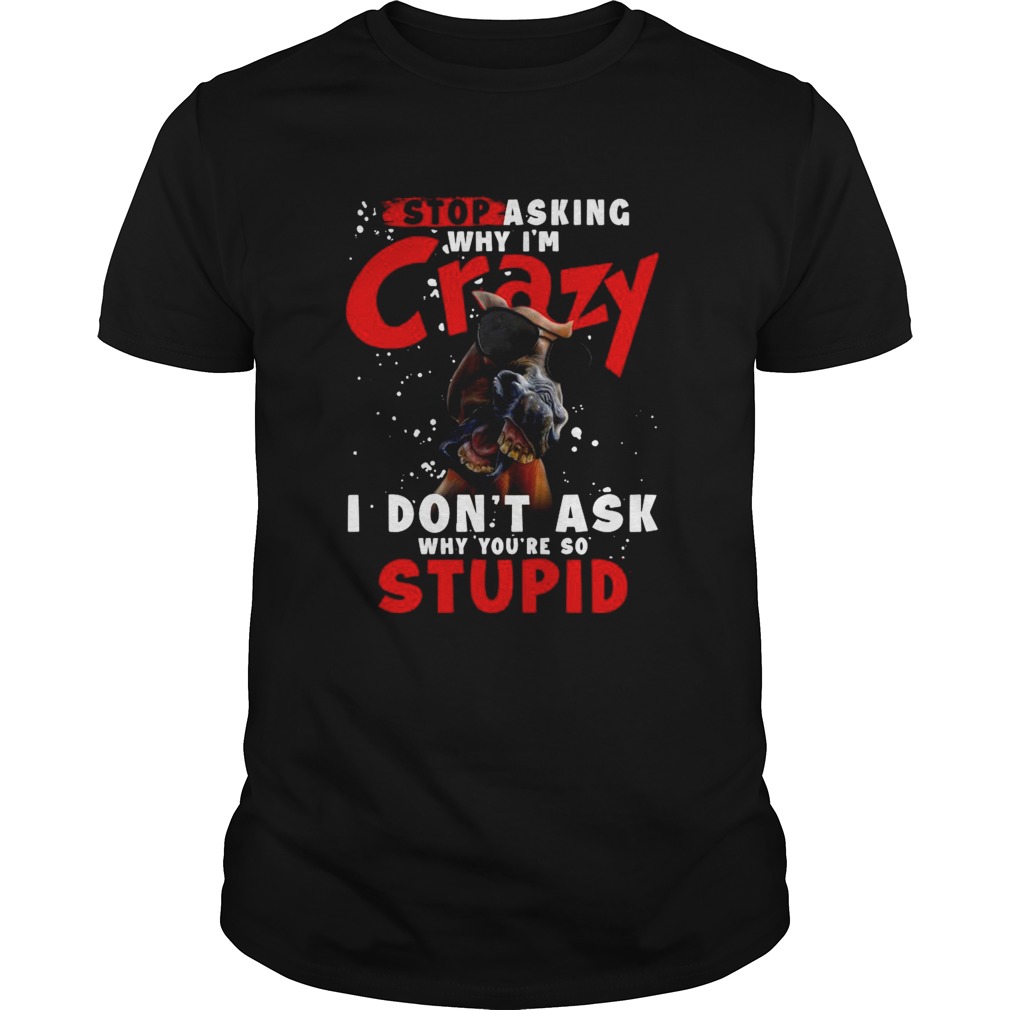 Horse Stop Asking Why Im Crazy I Dont Ask Why Youre So Stupid shirt