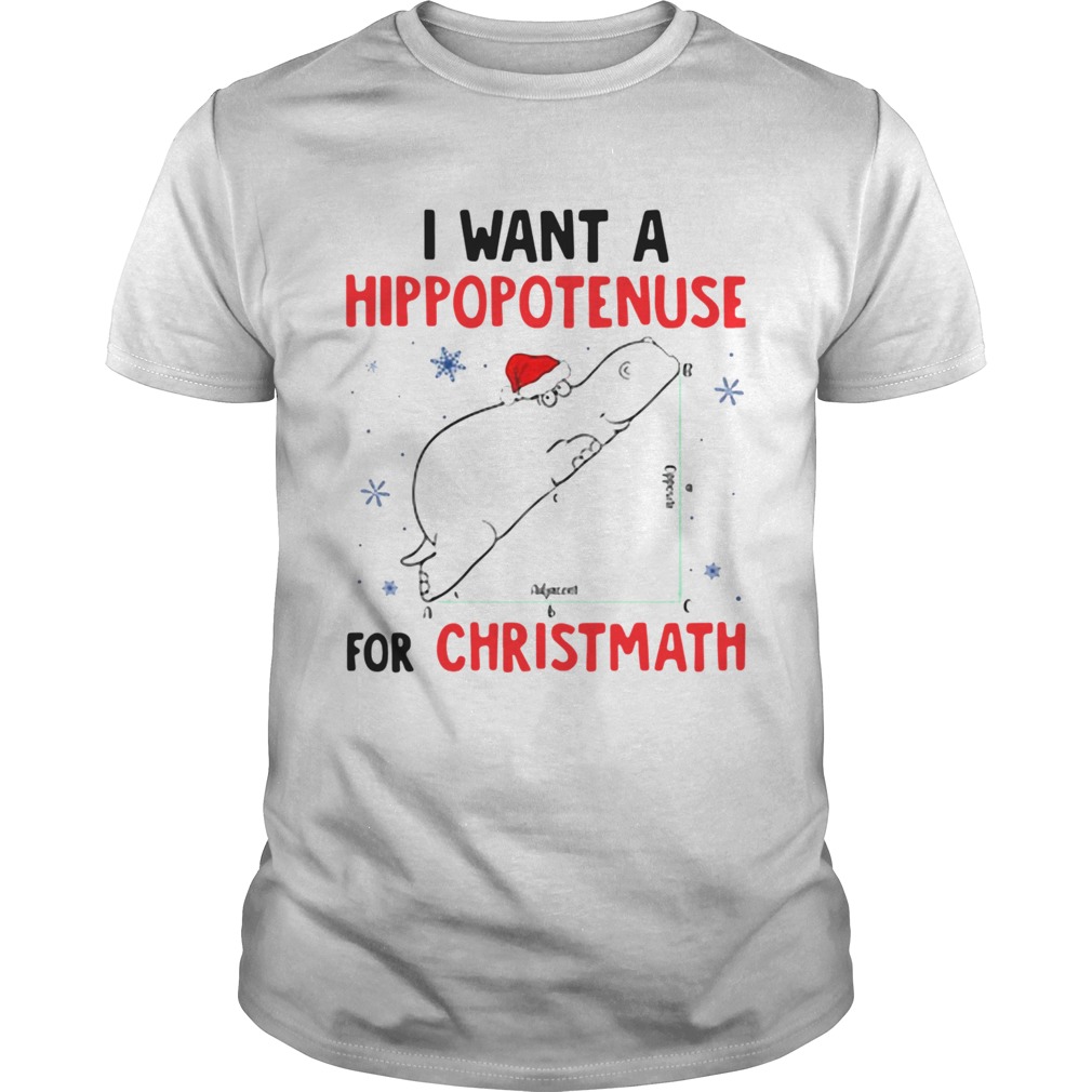 I Want A Hippopotenuse For Christmas shirt