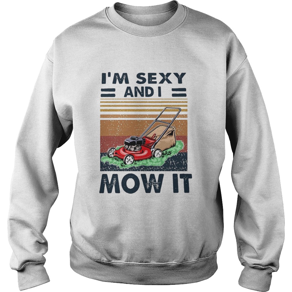 Im Sexy And I Mow It Vintage Sweatshirt