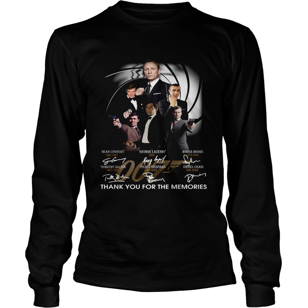 James Bond 007 Fans Thank You For The Memories Signature Long Sleeve