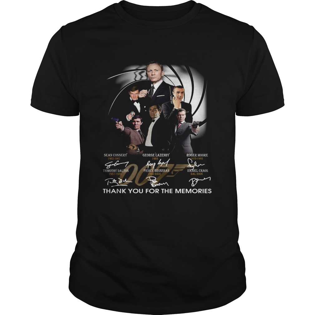 James Bond 007 Fans Thank You For The Memories Signature shirt