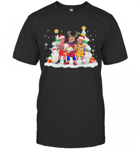 Kobe Bryant Michael Jordan Lebron James Merry Christmas T-Shirt