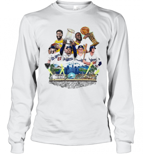 LA Lakers And Dodgers World Series Champions 2020 Legend T-Shirt Long Sleeved T-shirt 