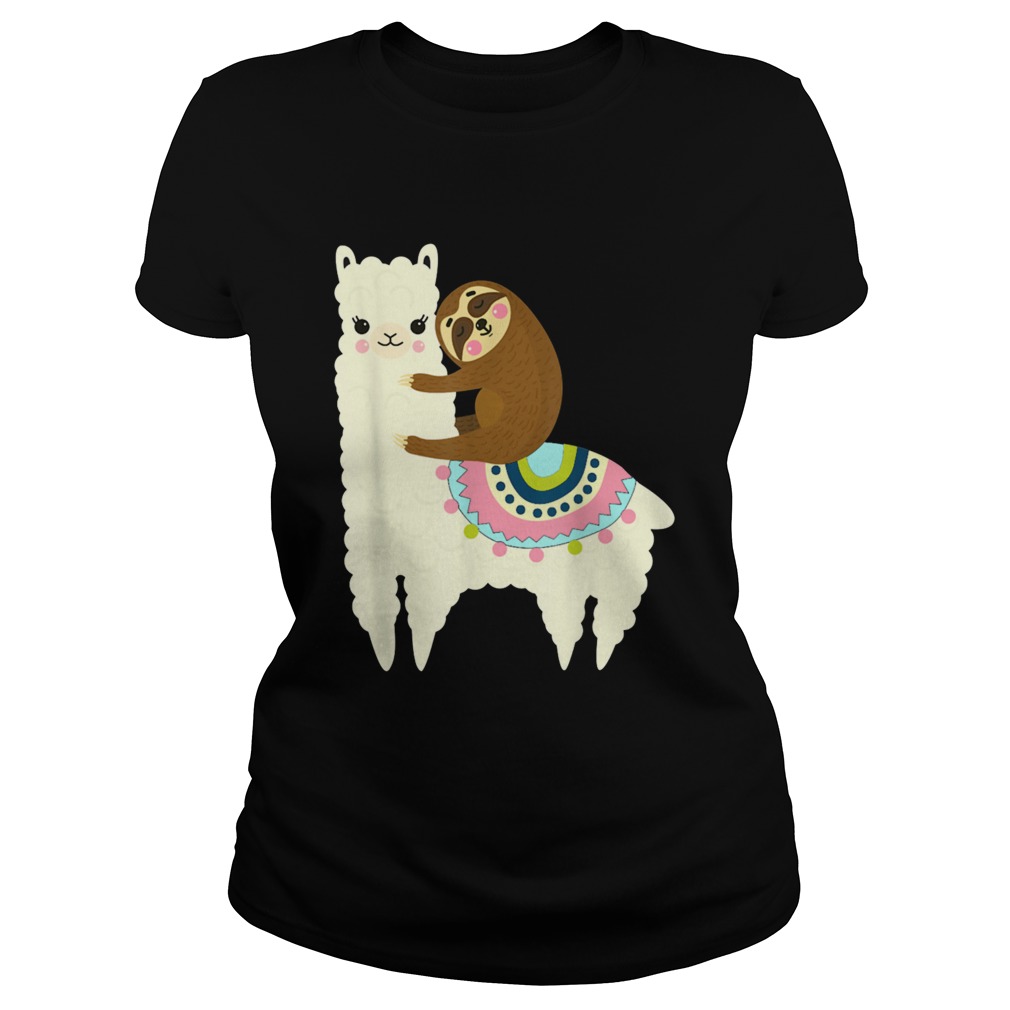 Llama And Sloth Best Friends Forever Classic Ladies