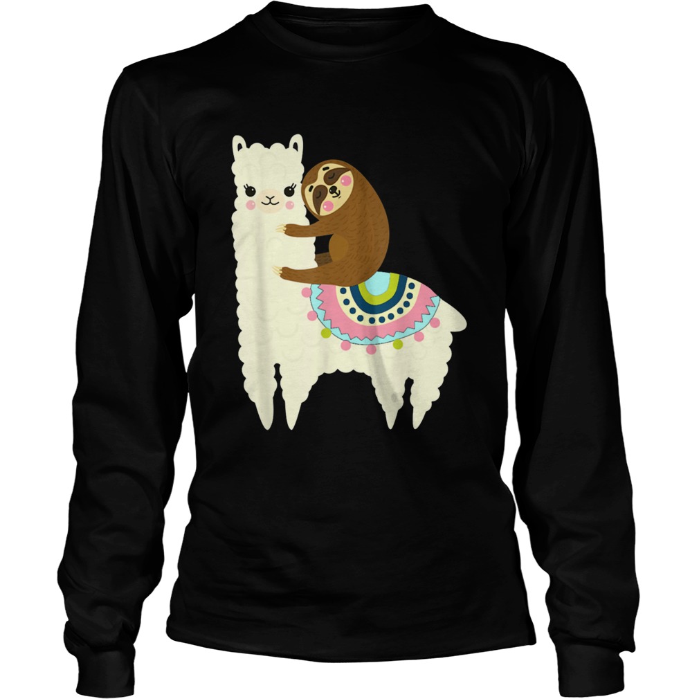Llama And Sloth Best Friends Forever Long Sleeve