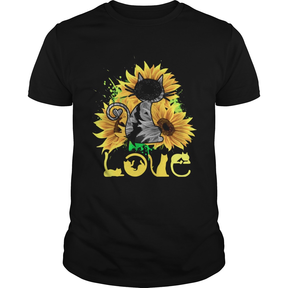 Love Cat Sunflower shirt