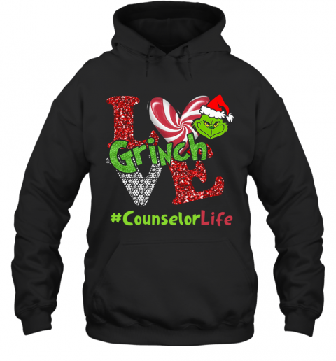 Love Grinch #Counselorlife Christmas T-Shirt Unisex Hoodie