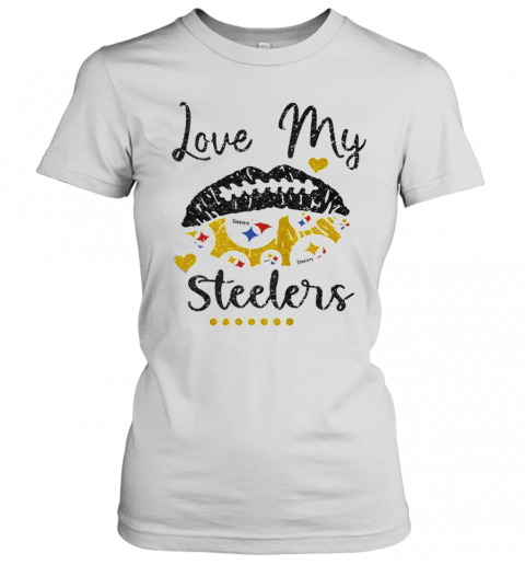 Love My Pittsburgh Steelers Lips T-Shirt Classic Women's T-shirt