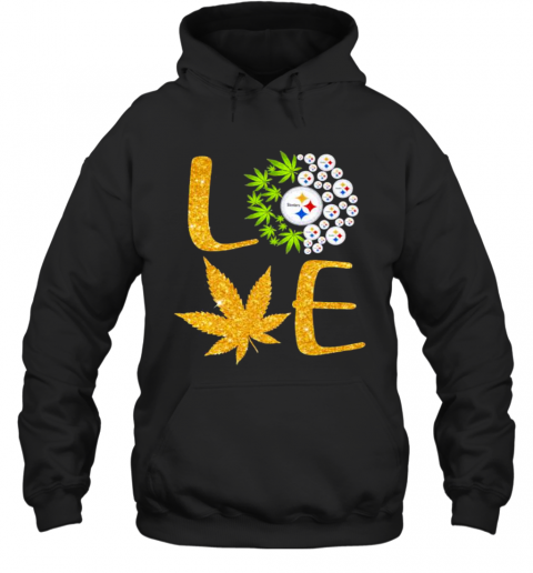 Love Steelers Cannabis Football T-Shirt Unisex Hoodie