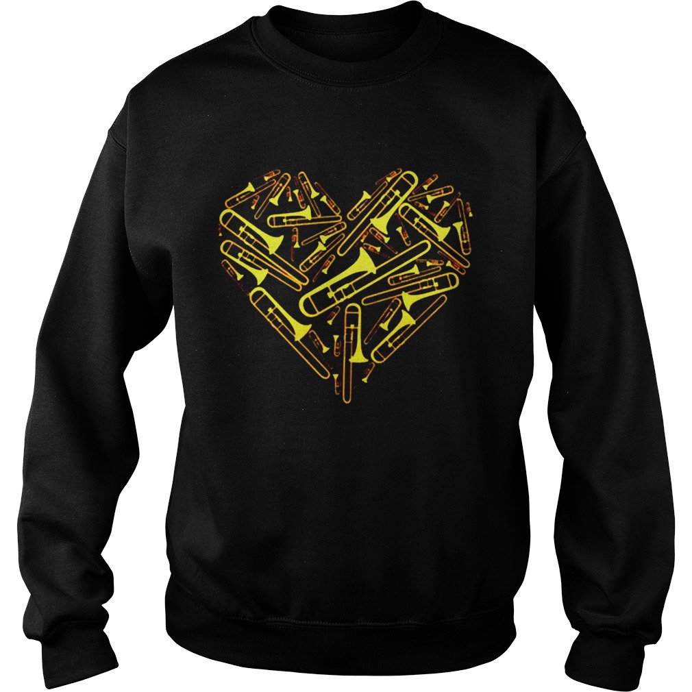 Love Trombone heart Sweatshirt