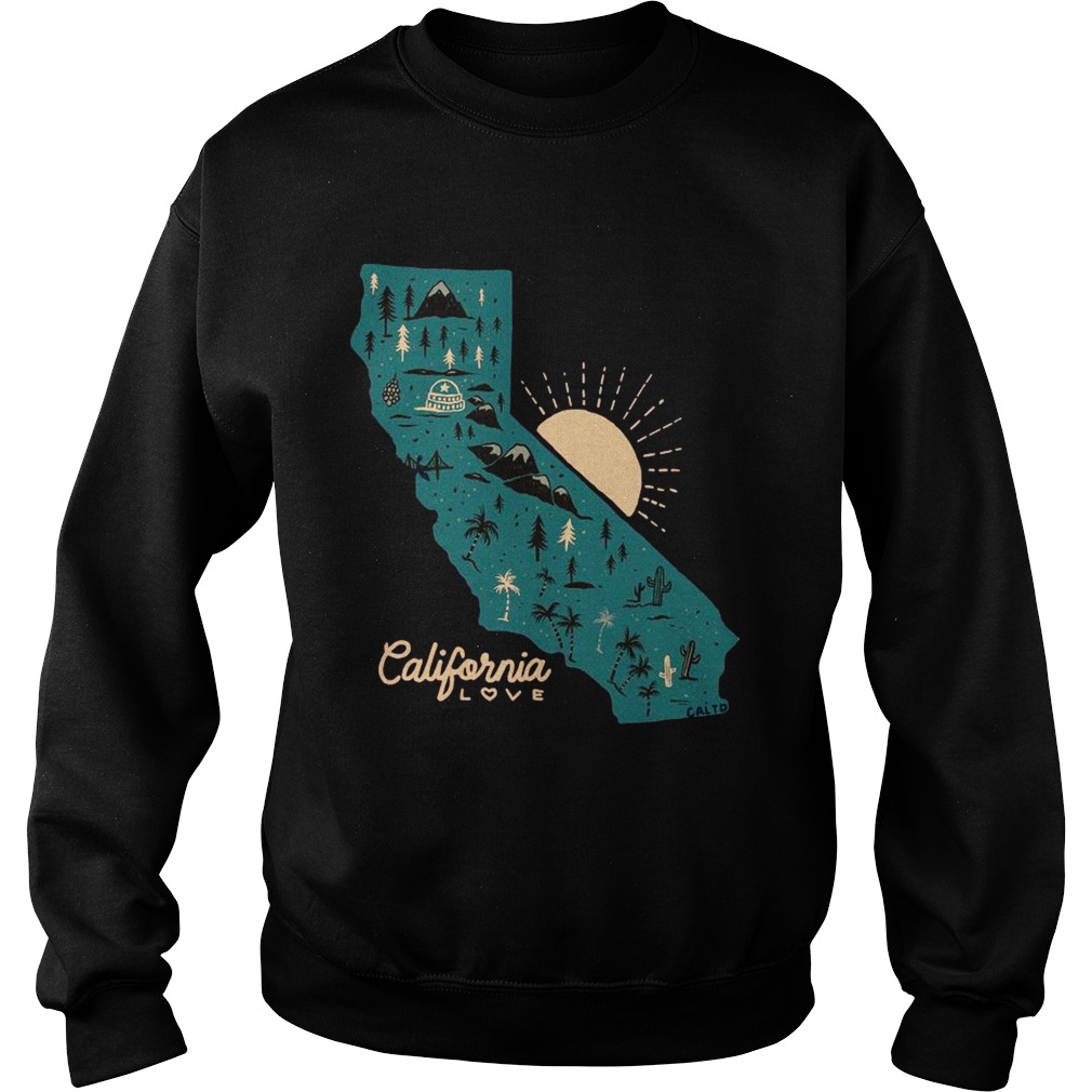 Map California Love Vintage Sweatshirt