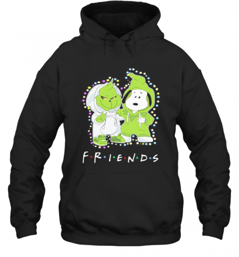Merry Christmas Grinch And Snoopy Friends T-Shirt Unisex Hoodie