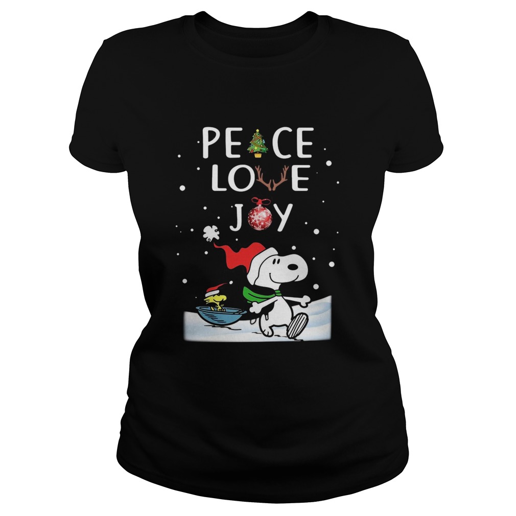 Merry Christmas Peanuts Snoopy Peace Love Joy Classic Ladies