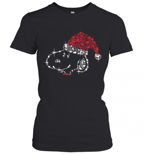 Merry Christmas Snoopy Santa Diamond T-Shirt Classic Women's T-shirt