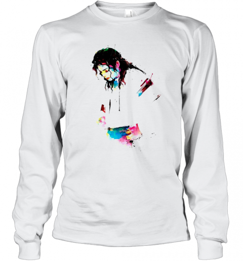 Michael Jackson Art Paint T-Shirt Long Sleeved T-shirt 