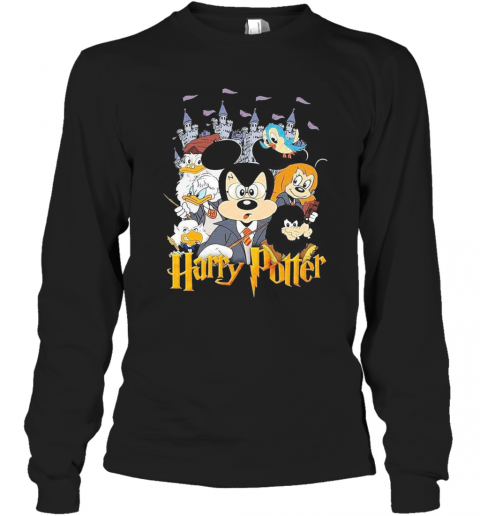 Mickey Mouse And Friends Harry Potter Halloween T-Shirt Long Sleeved T-shirt 