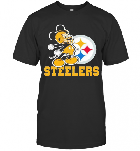 Mickey Mouse Pittsburgh Steelers Football Logo Team T-Shirt