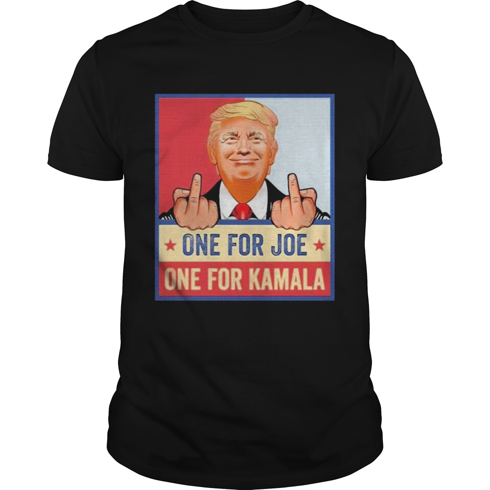 Middle Finger Fuck Biden Fuck Kamala Harris Pro Trump President Print On Back shirt