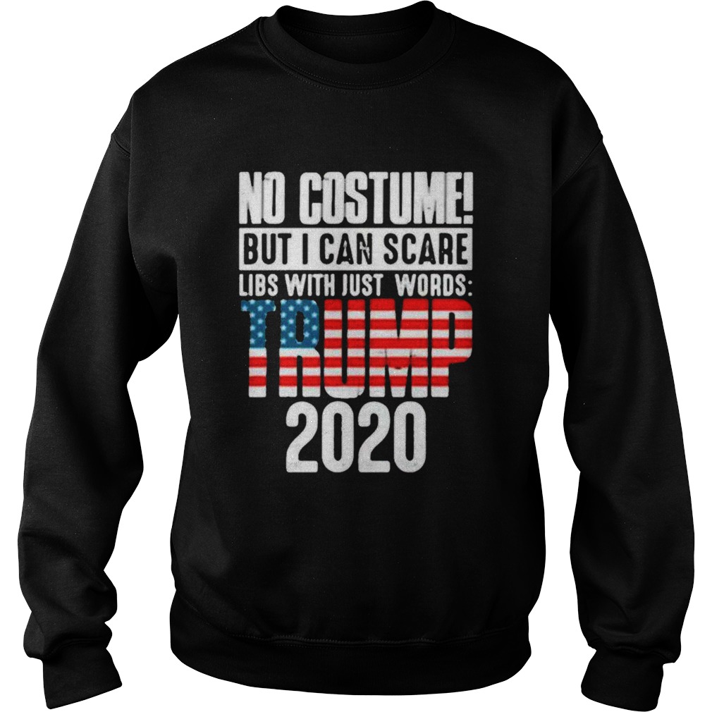No costume but I can scare libs with just words Trump 2020 flag Sweatshirt
