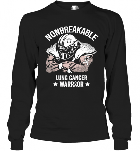 Nonbreakable Lung Cancer Awareness Stars T-Shirt Long Sleeved T-shirt 