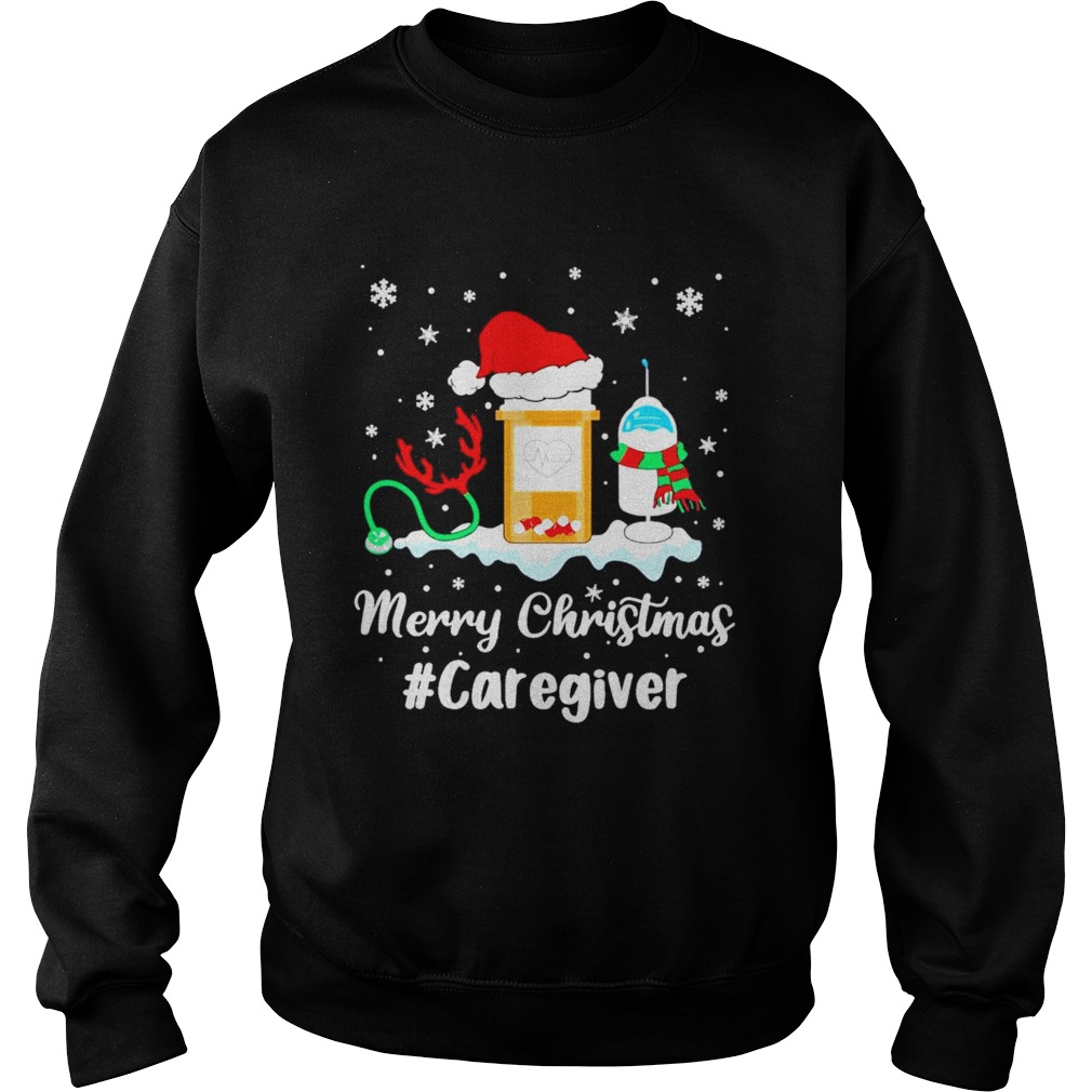 Nurse Santa Vaccine Merry Christmas Caregiver Crew Sweatshirt