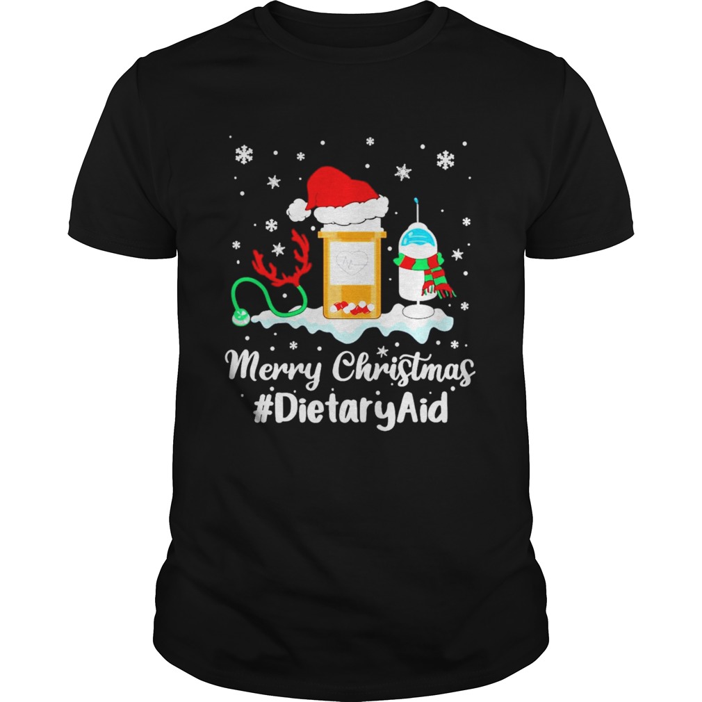 Nurse Santa Vaccine Merry Christmas Dietary Aid shirt
