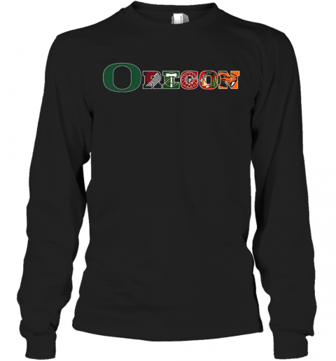 Oregon State Beavers Football T-Shirt Long Sleeved T-shirt 