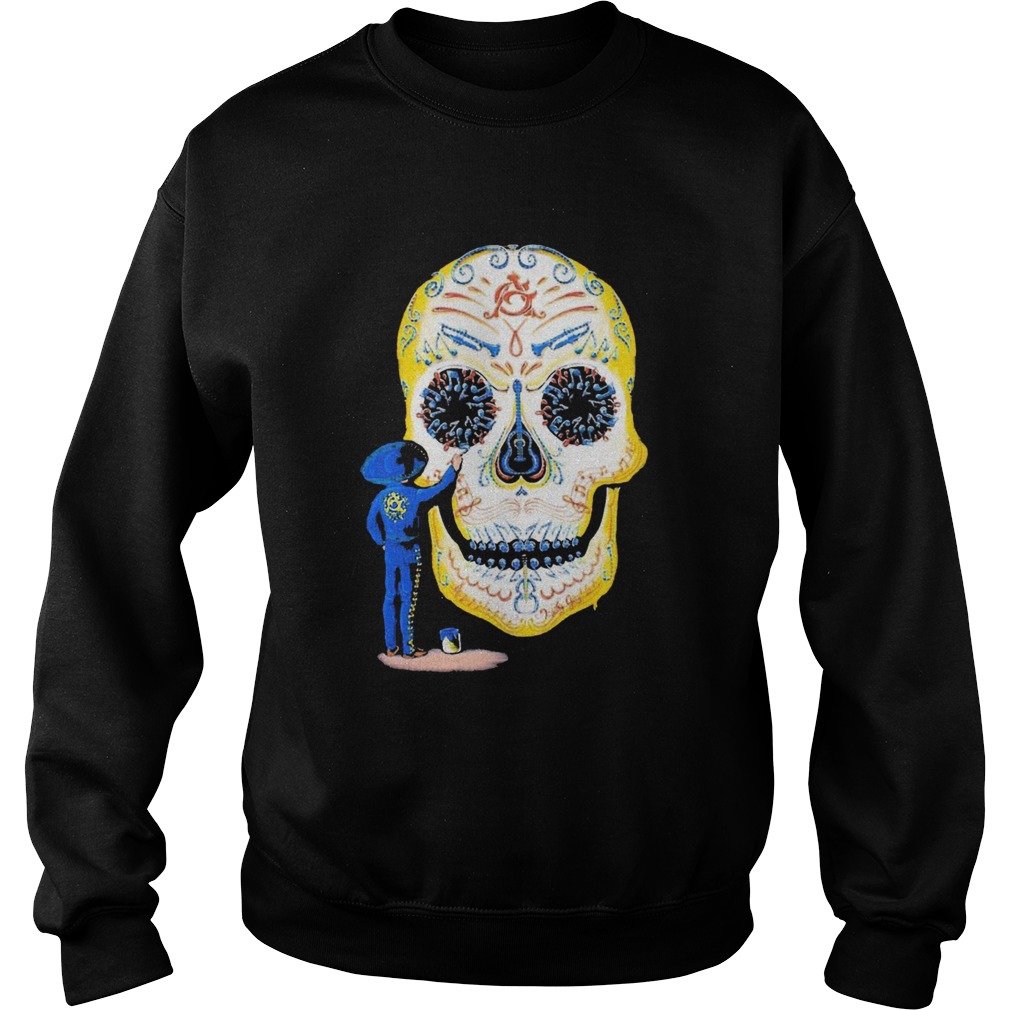Painter Sugar Skull And Music Sweatshirt