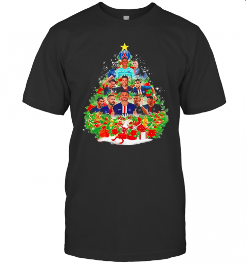 Paris Saint Germain Football Club Christmas Tree T-Shirt