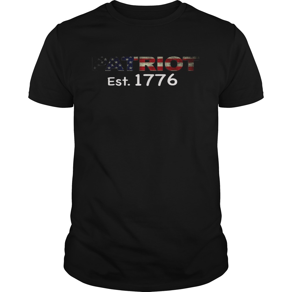 Patriot american pride est 1776 american flag shirt