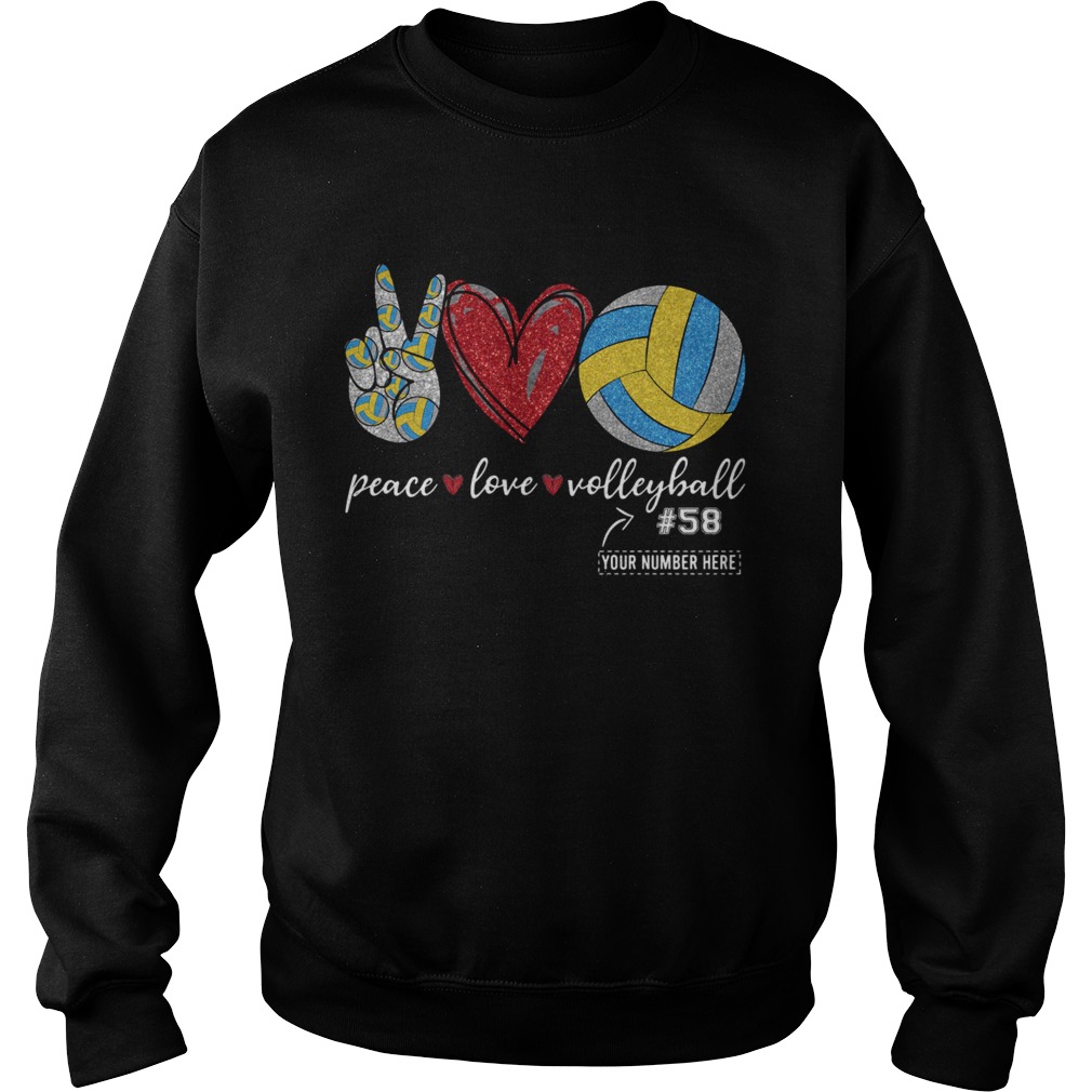 Peace Love Volleyball 58 Sweatshirt