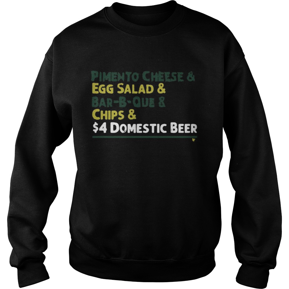 Pimento Cheese And Eff Salad And Barbque And Chips And 4 Domestic Beer Sweatshirt