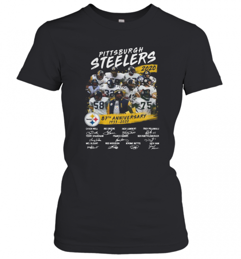 Pittsburgh Steelers 2020 87Th Anniversary 1933 2020 Signature T-Shirt Classic Women's T-shirt