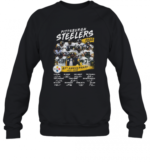 Pittsburgh Steelers 2020 87Th Anniversary 1933 2020 Signature T-Shirt Unisex Sweatshirt