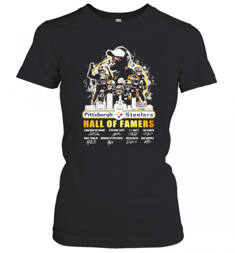 Pittsburgh Steelers Hall Of Famers Signuature Team T-Shirt Classic Women's T-shirt